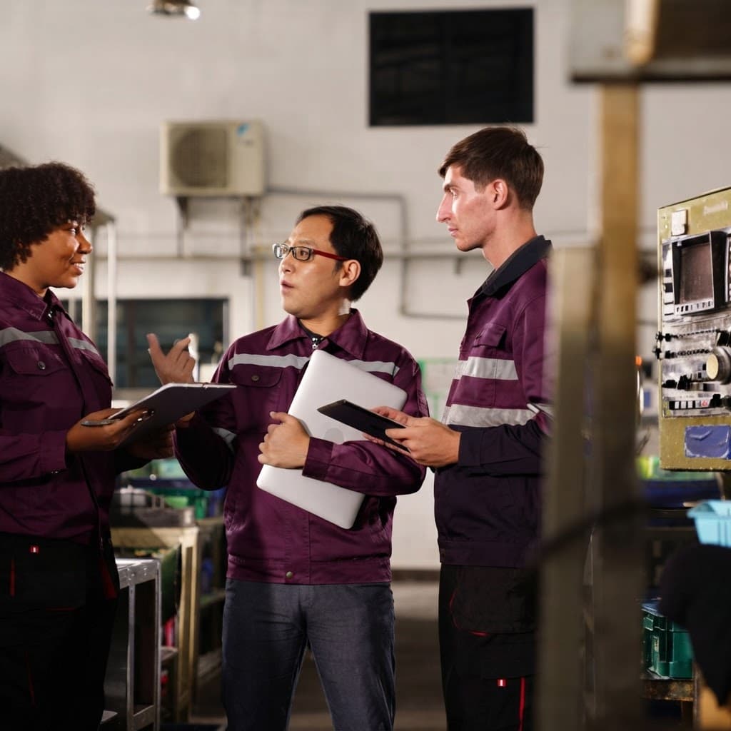 Equipe Maxinst em uma operação industrial